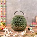 Bloomville Olive Round Lantern