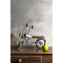 Decorative Vintage Large Metal Motorcycle - Silver