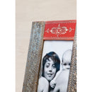 Multicolour Hand-painted Wooden Photoframe with metal Detailing