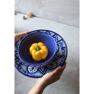 Chic Ceramic Platter - Blue