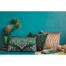 Royal Green Embroidered Square Cushion (Including Filler)