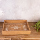 Wooden Rectangle Hand Painted Tray