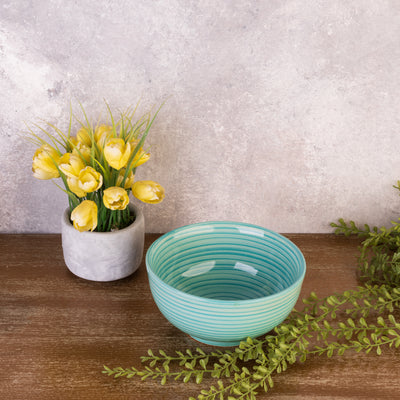 Classy Sea Green Ceramic Bowl - Medium