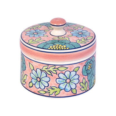 Multipurpose Handcrafted Ceramic Jar - Large (Pastel Pink)
