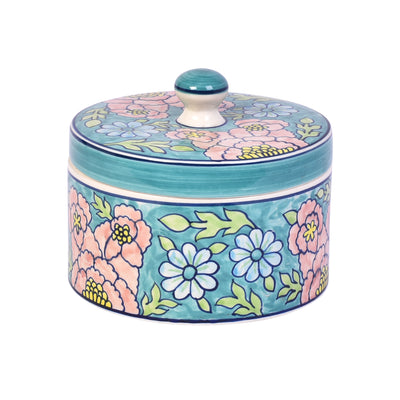 Multipurpose Handcrafted Ceramic Jar (Set of 2) - Pastel Green