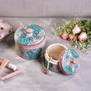 Multipurpose Handcrafted Ceramic Jar (Set of 2) - Pastel Pink