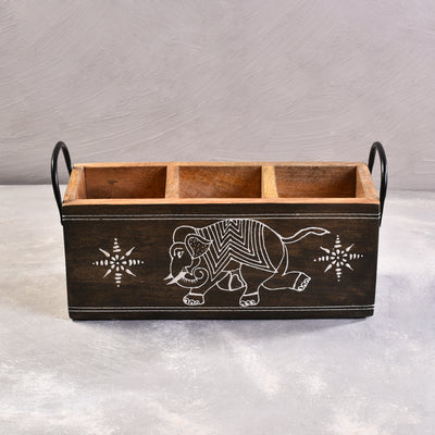 Wooden caddy - Hand Painted