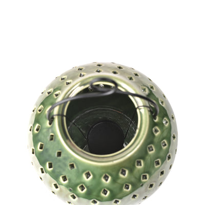 Bloomville Olive Round Lantern