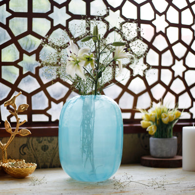 Turkoois Glass Vase