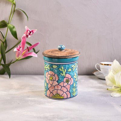 Ceramic Jar With Wooden Lid - Big