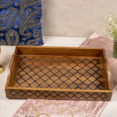 Textured Wooden Tray
