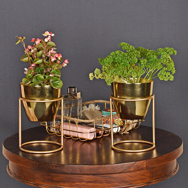 Petite Table Planter (Set of 2) - Gold